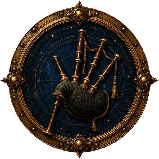 Bag Pipe medallion