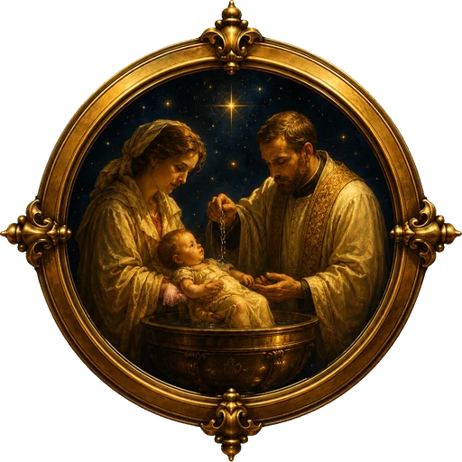 Christening medallion