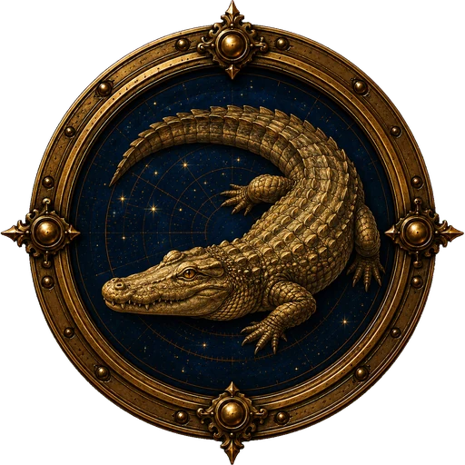 Crocodile medallion