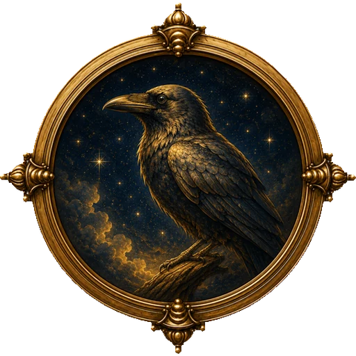 Crow medallion