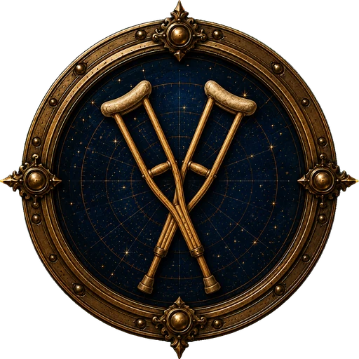 Crutches medallion