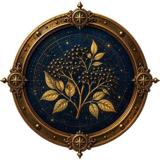 Elderberries medallion