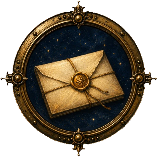 Letter medallion