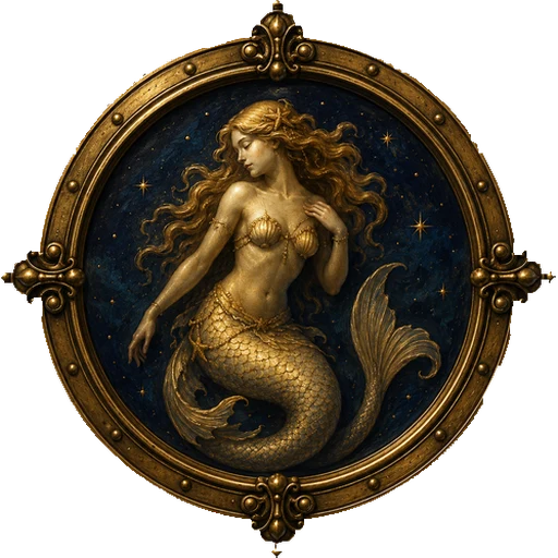 Mermaid medallion