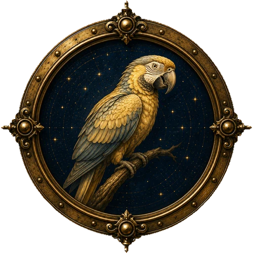 Parrot medallion