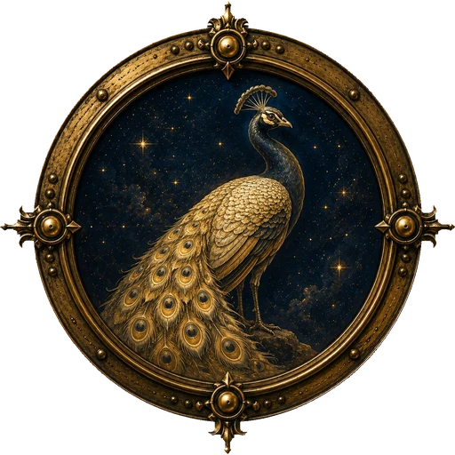 Peacock medallion