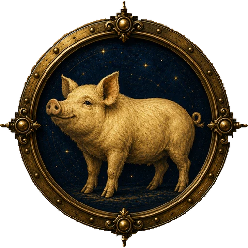 Pig medallion